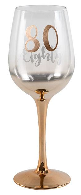 80 Rose Gold Ombre Wine Glass