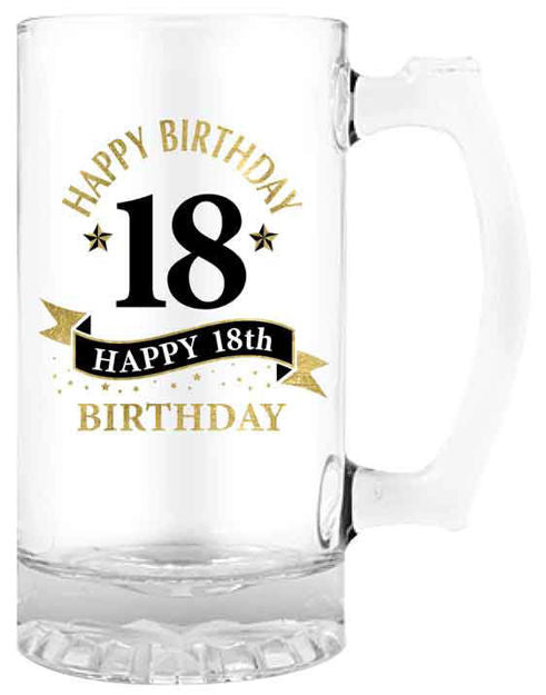 18TH BIRTHDAY BEER STEIN - 490ML