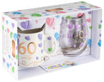 Birthday Mug and Stemless Wine Glass Set - 60th