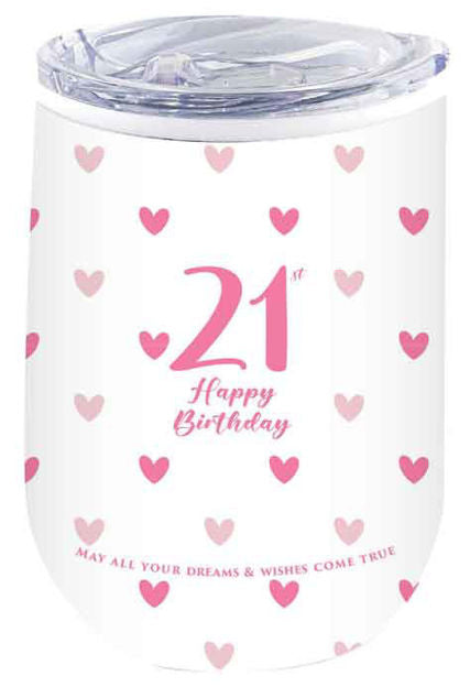 21st Birthday Sweet Heart Double Walled Thermos