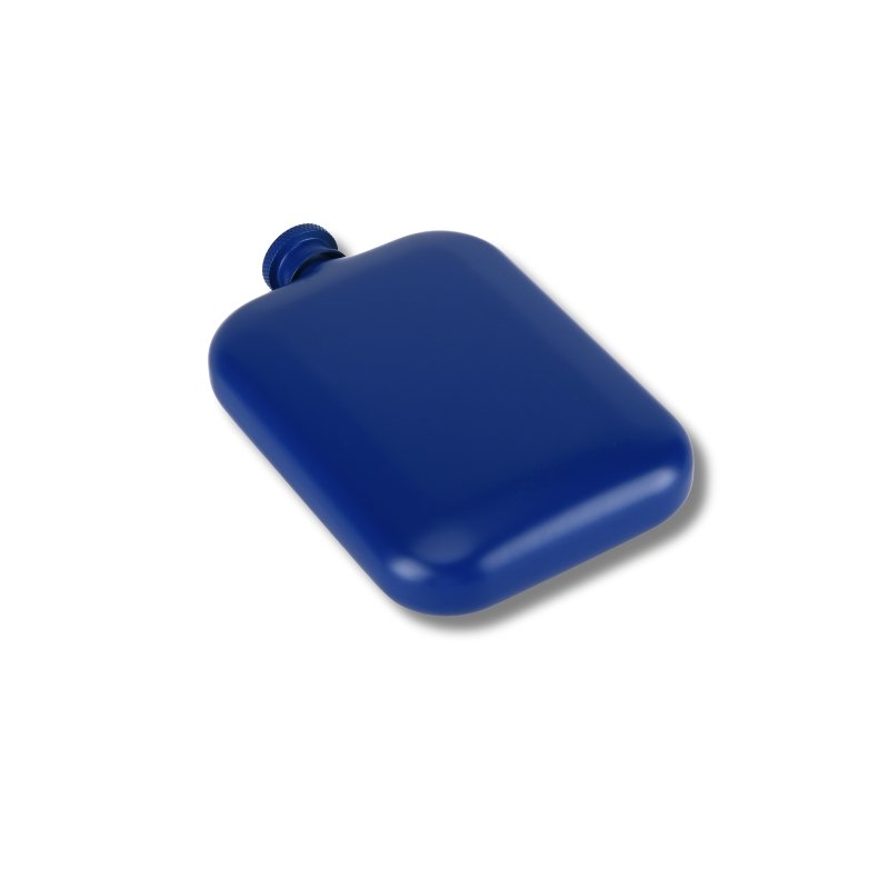 Blue Matte Hipflask