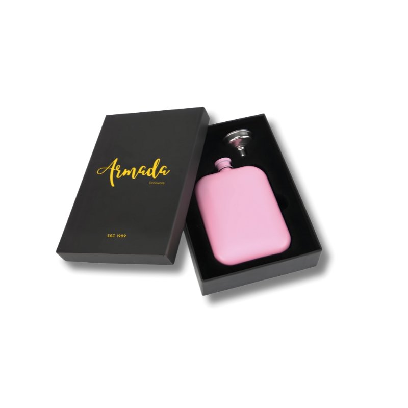 Pink Matte Hipflask