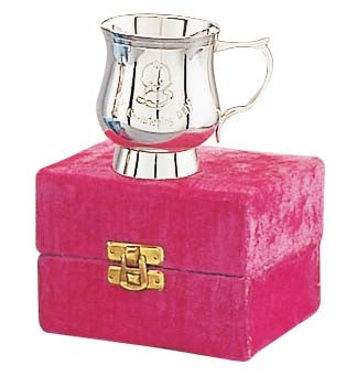 GEORGIAN 140mls - "CHRISTENING DAY" MUG IN PINK BOX