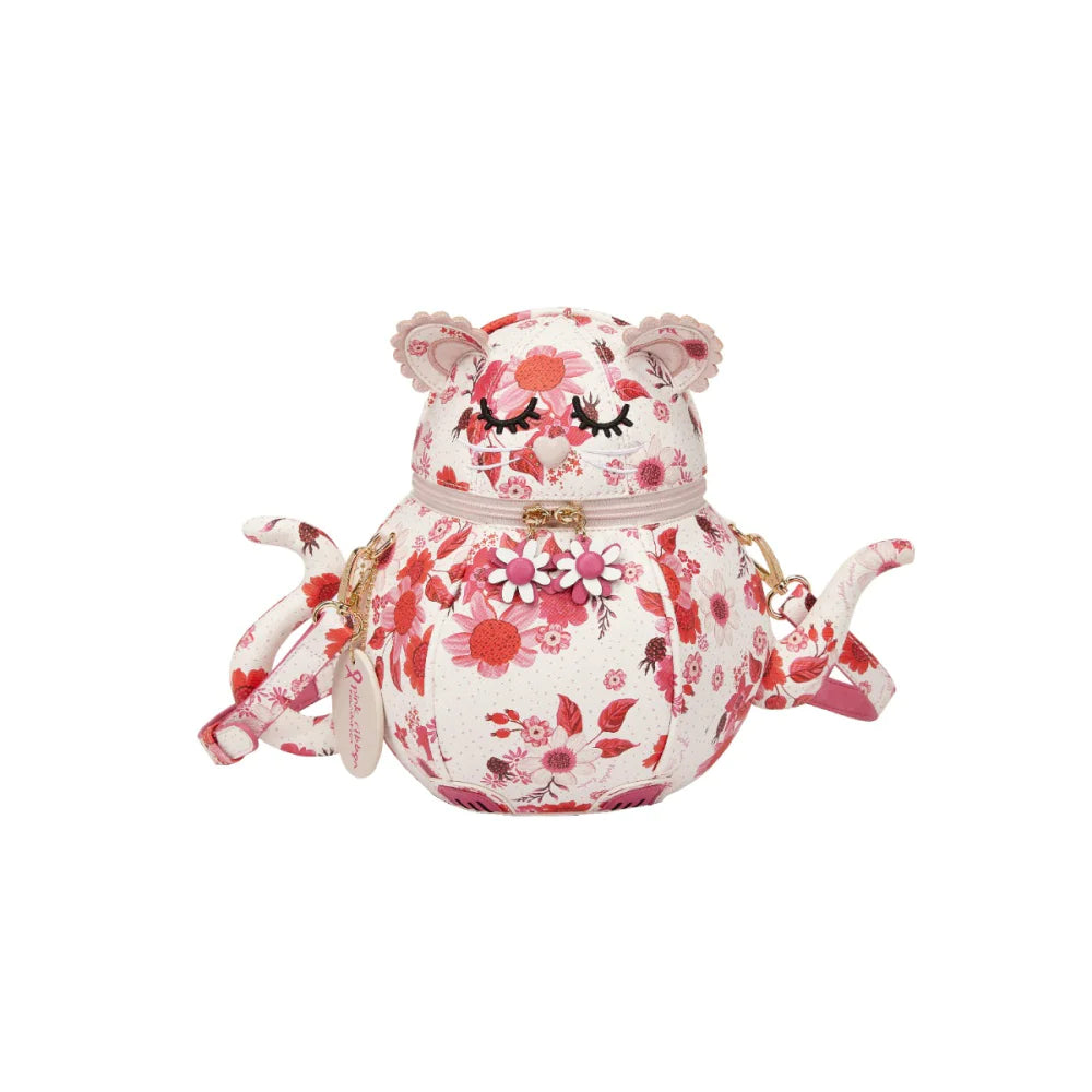 Perfectly Pink Afternoon Tea Bus Kitty Teapot | Vendula London