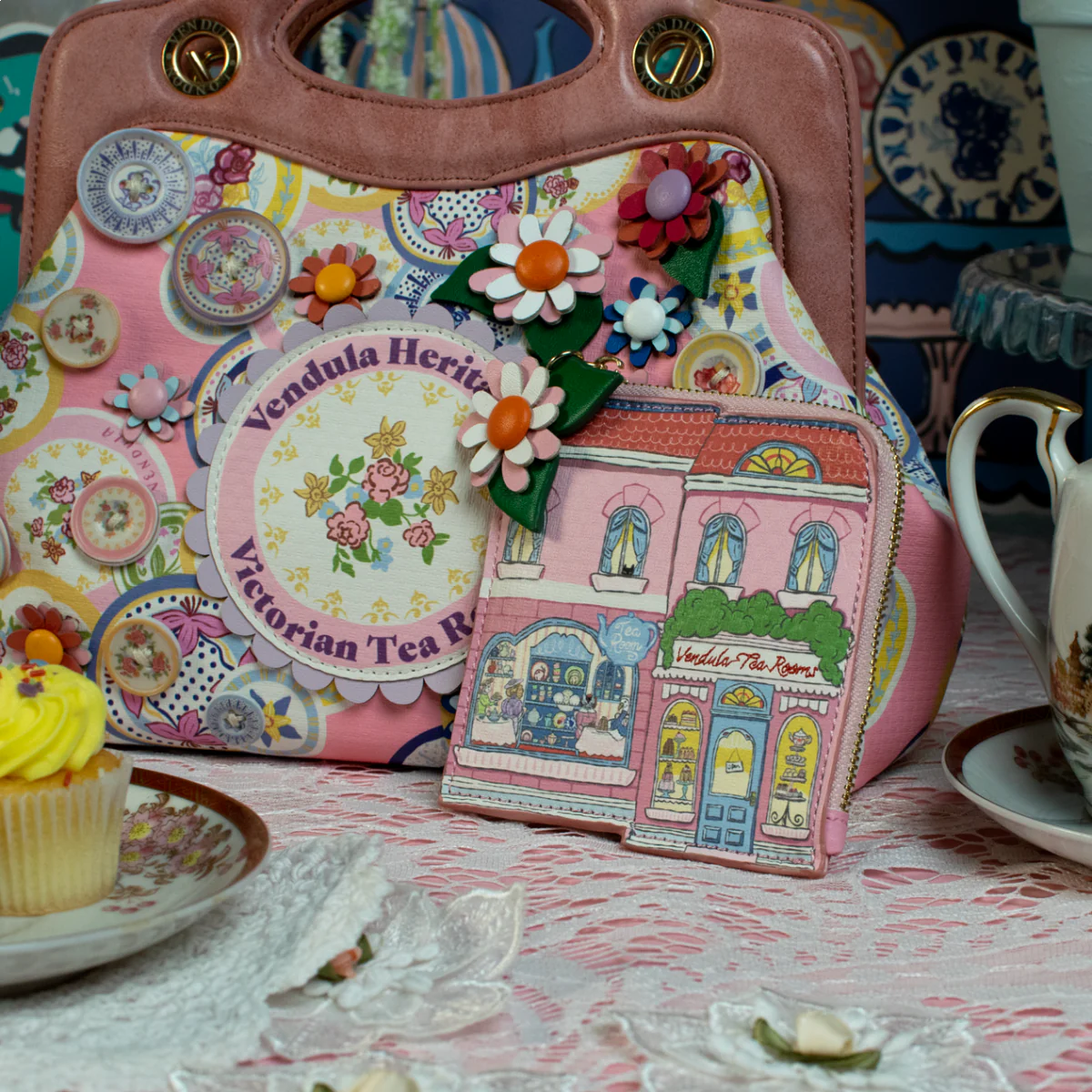 Vendula Heritage | Victorian Tea Rooms Shaped Coin Purse | Vendula London