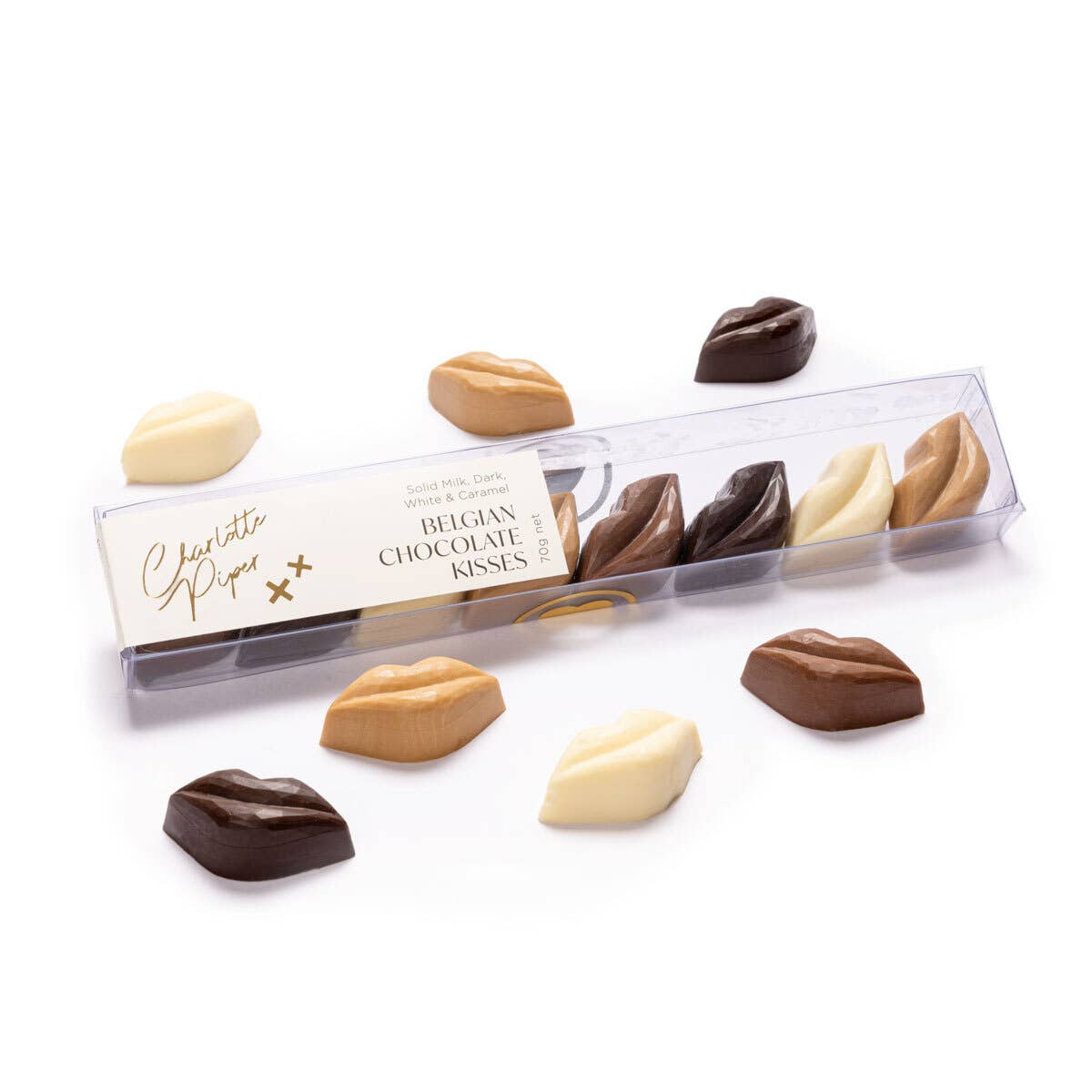 70g Belgian Chocolate Kisses Long Pack
