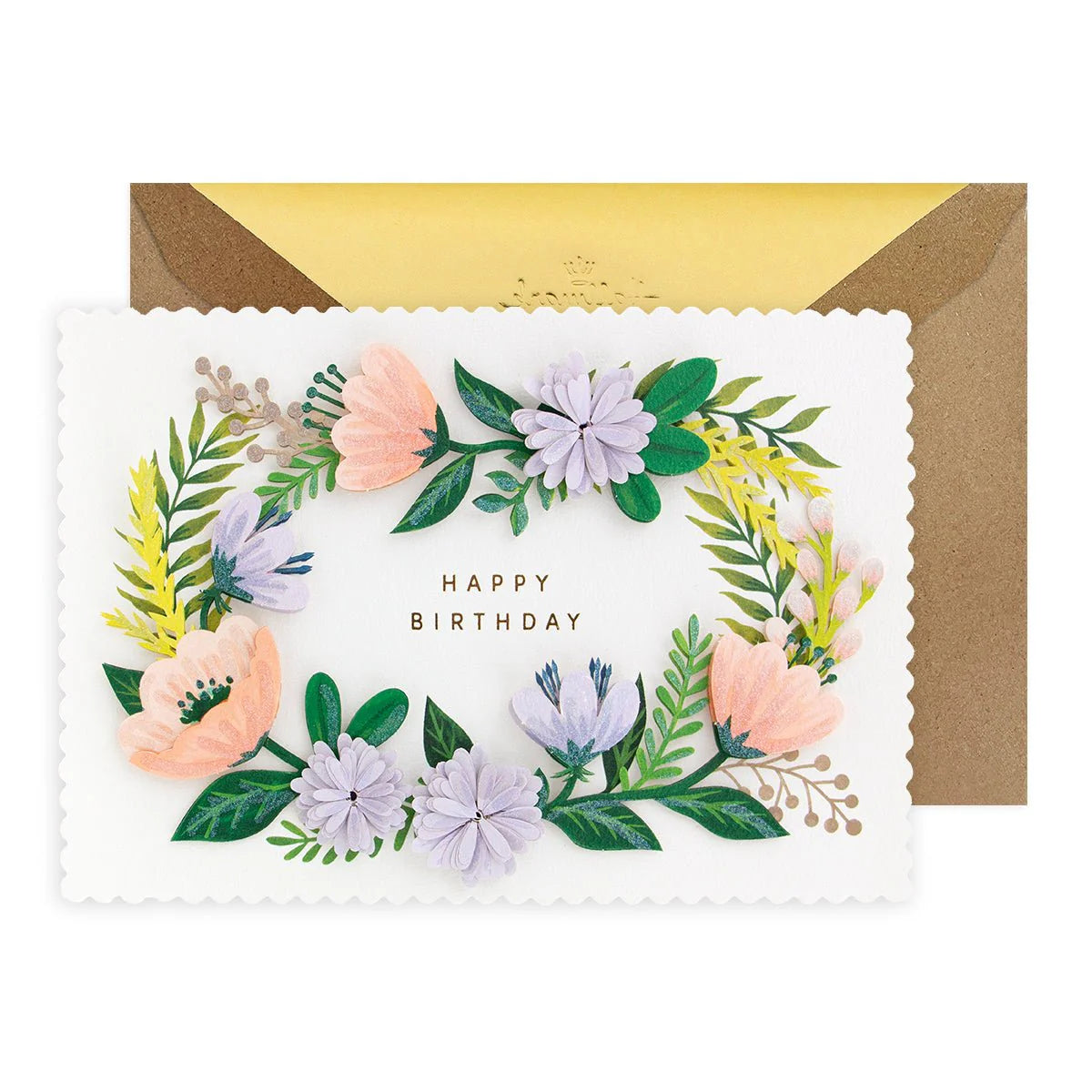 Signature Birthday Card - Floral Wreath | Hallmark