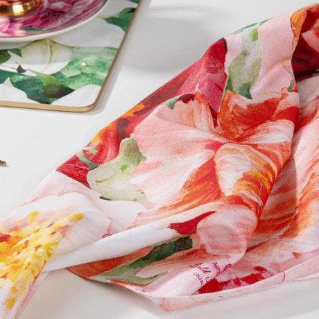 Bold Blooms Peach Peony 2pk Kitchen Towel