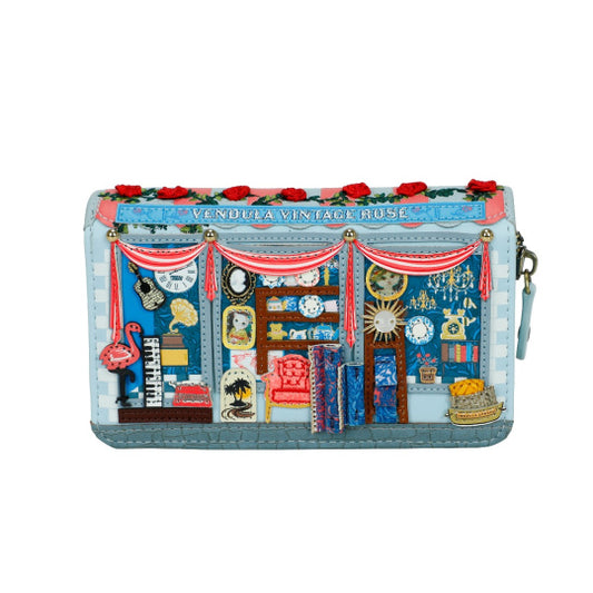 Vendula | Vintage Rose Medium Ziparound Wallet | Vendula London