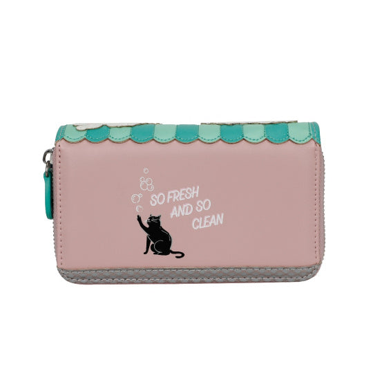 Vendula | Bubble Cats Medium Ziparound Wallet | Vendula London