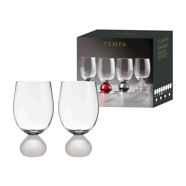 Zephyr White 2pk Wine Glass