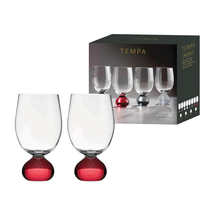 Zephyr Ruby 2pk Wine Glass