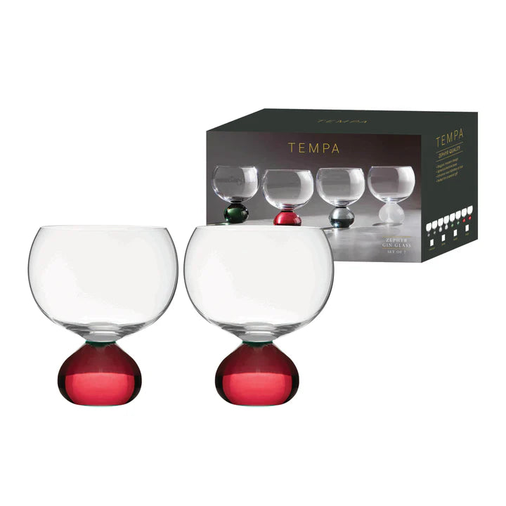 Zephyr Ruby 2pk Gin Glass