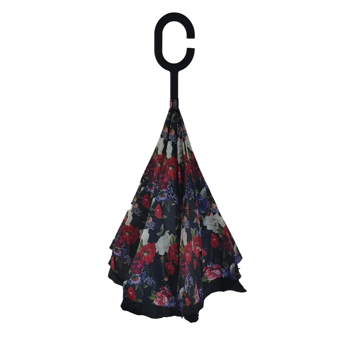 Umbrella - Bluhen (Black Floral)