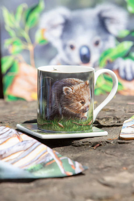 Babies Of The Bush Wombat Joey Mug & Coaster Set