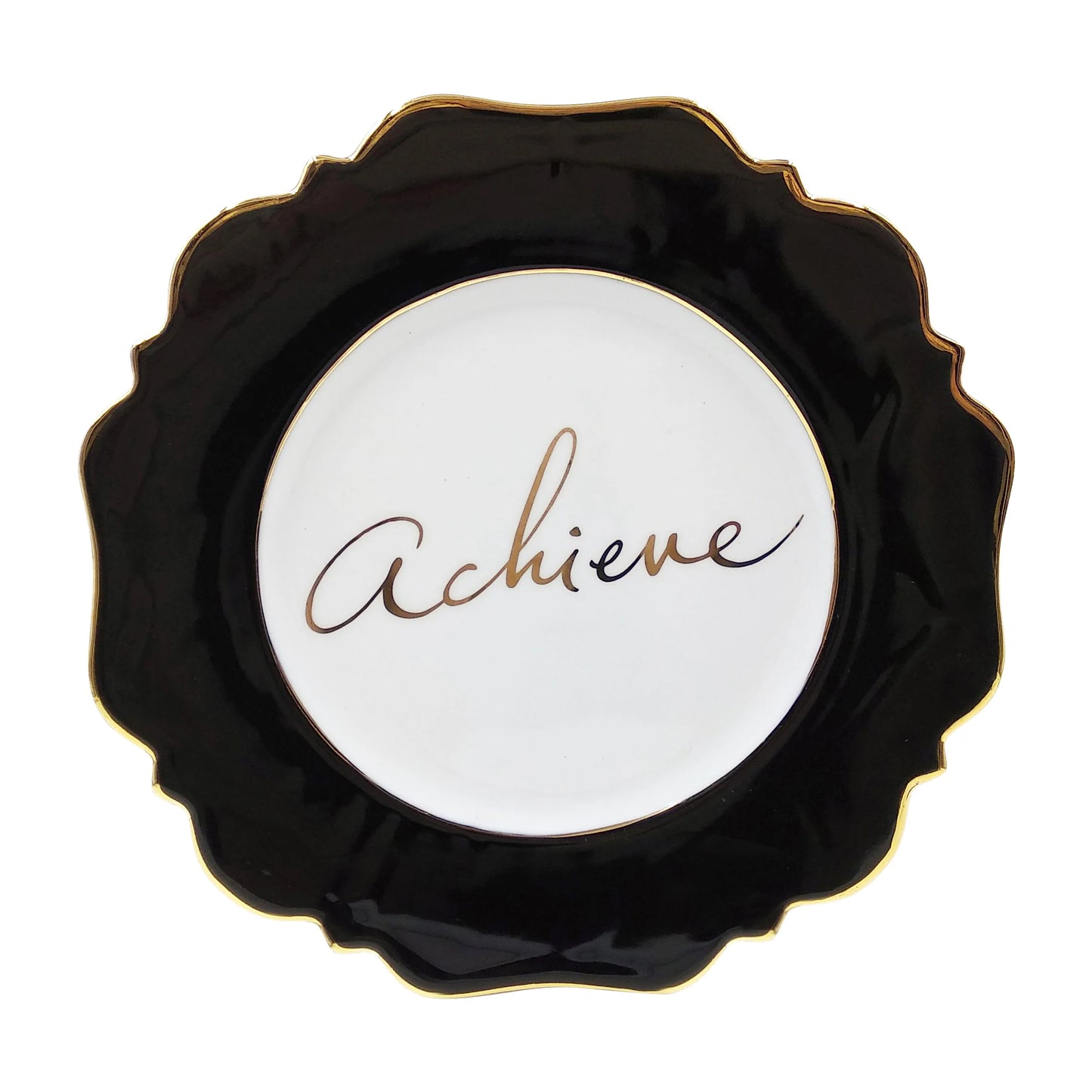 Black ‘Achieve’ Side Plate