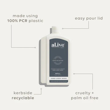 1 L Wash Refill | Coconut & Wild Orange | al.ive