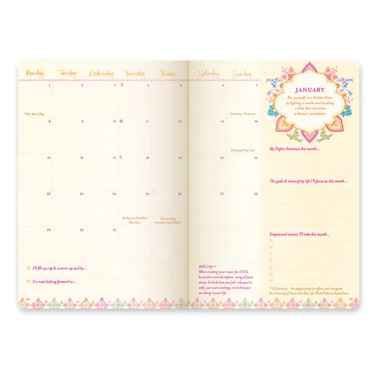 SALE 2024 Diary - The Year of New Beginnings - Turquoise Twist