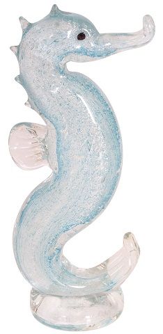COLOURED MINI GLASS SEA HORSE
