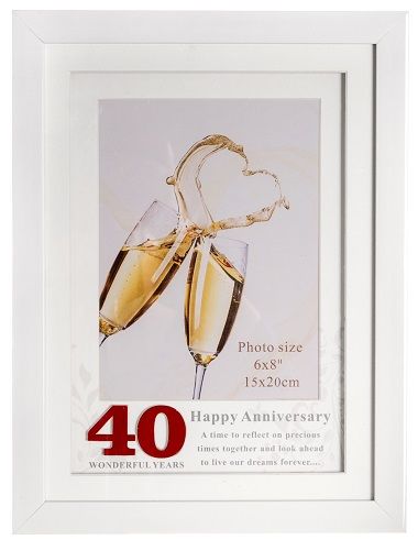 40TH ANNIVERSARY FRAME 6 x 8"