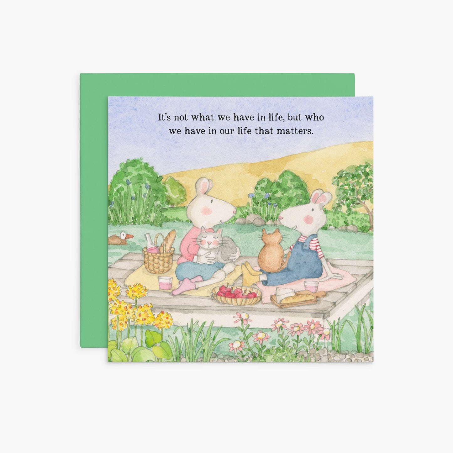 It's not what we have in life but who... | Twigseeds Friendship Card