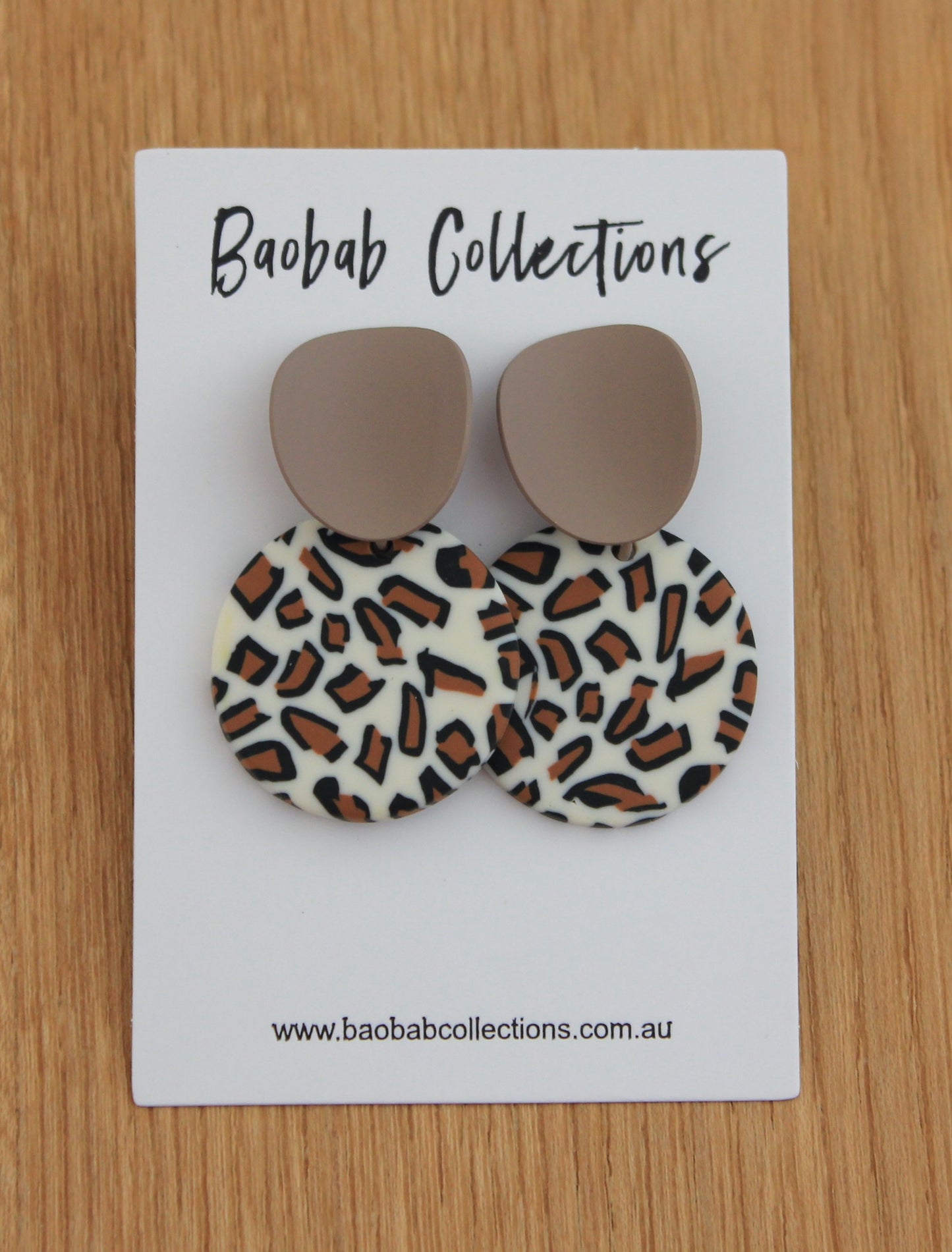 Circular Earring: Animal Print
