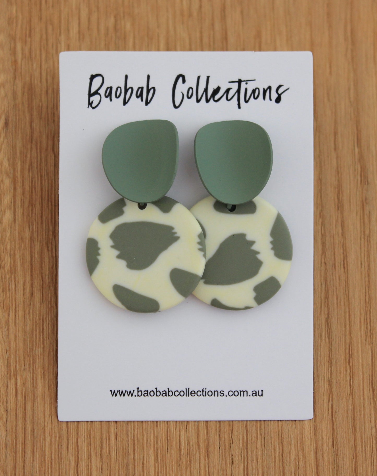 Circular Earring: Sage