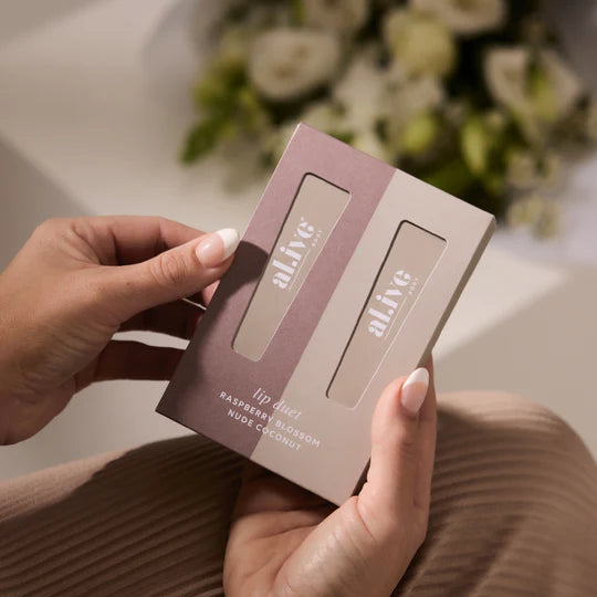 Lip Duet | Raspberry Blossom + Nude Coconut | al.ive