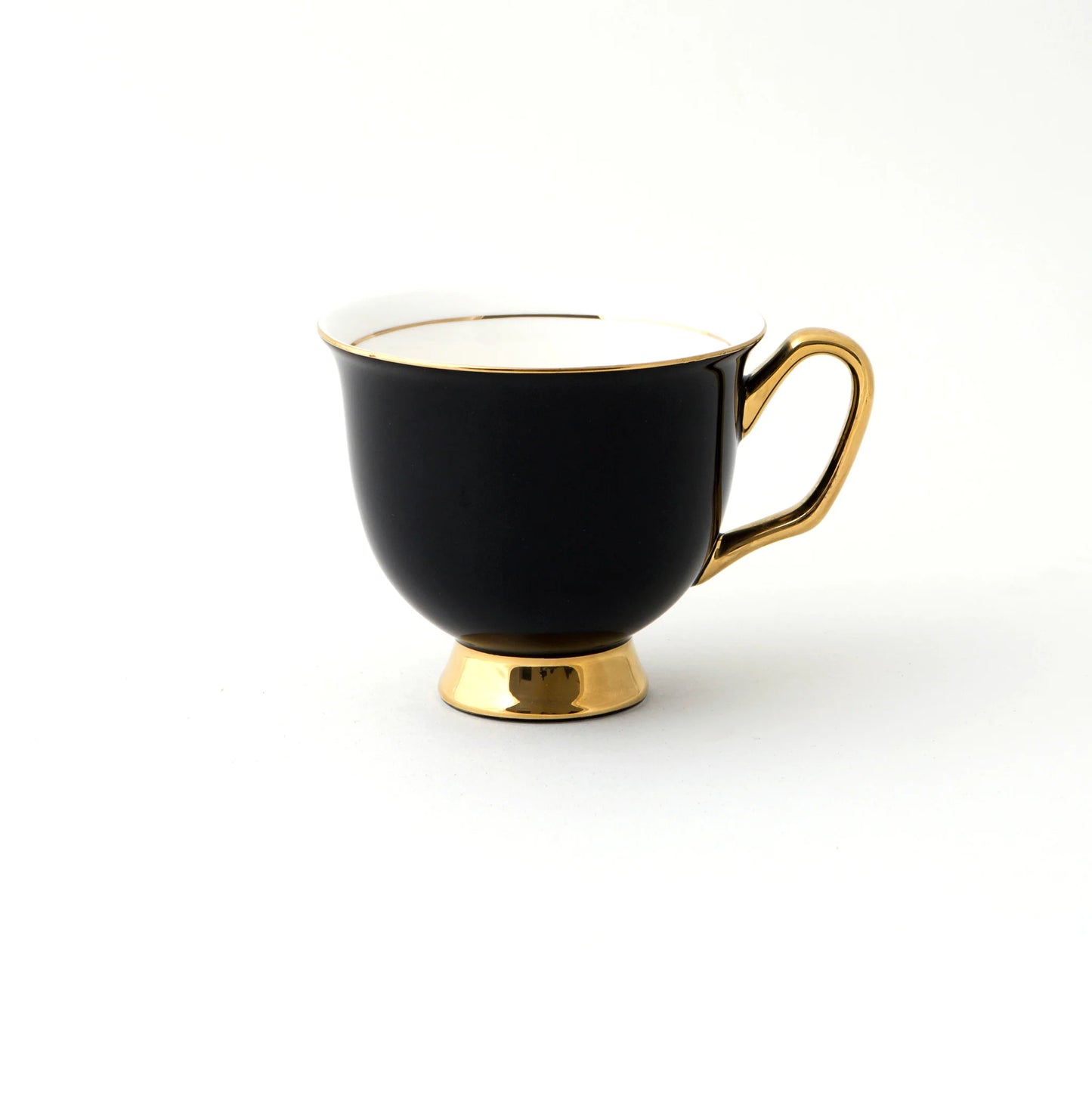 XL Black Teacup and Saucer - 375ml