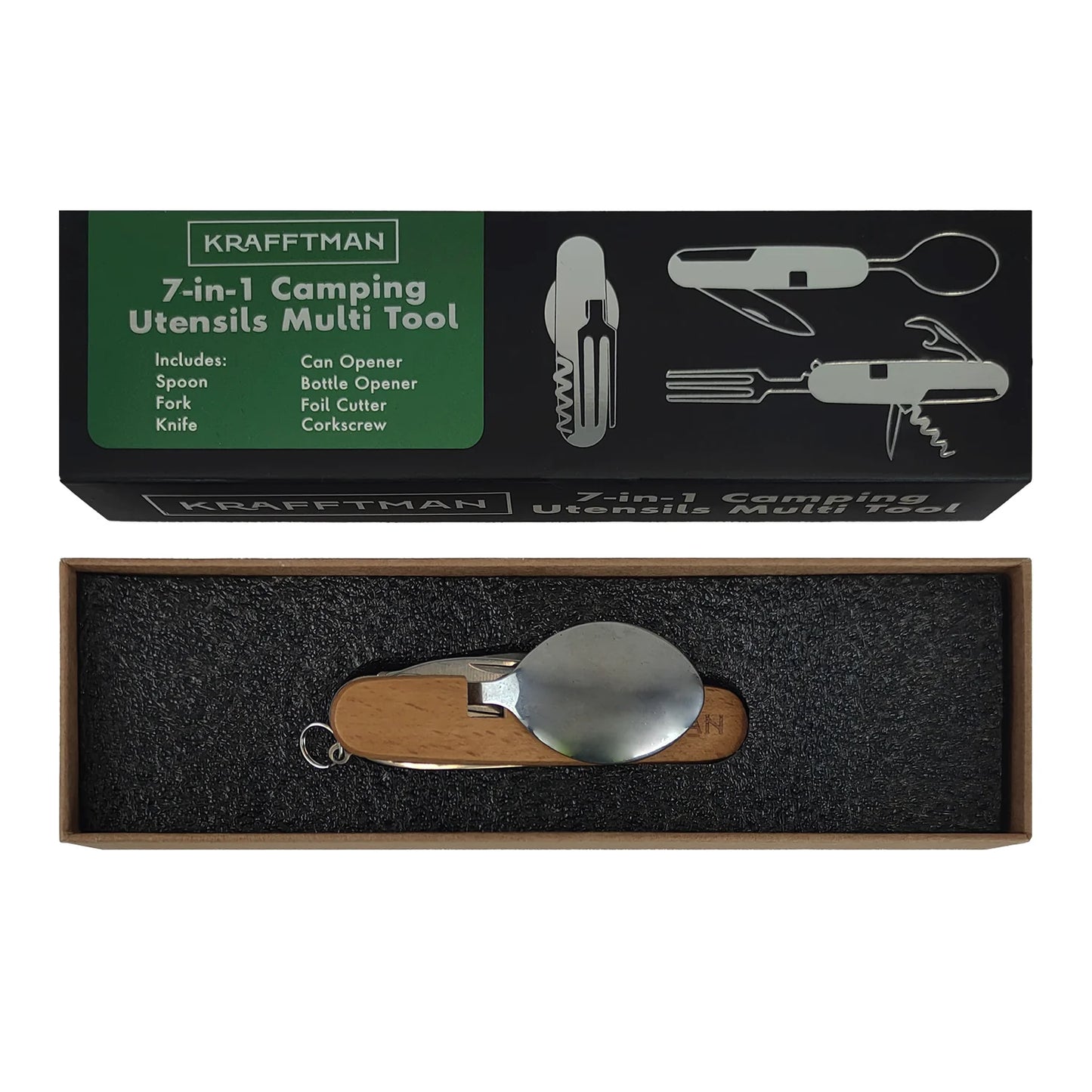 Krafftman - Camping Utensils Multi Tool 7 in 1