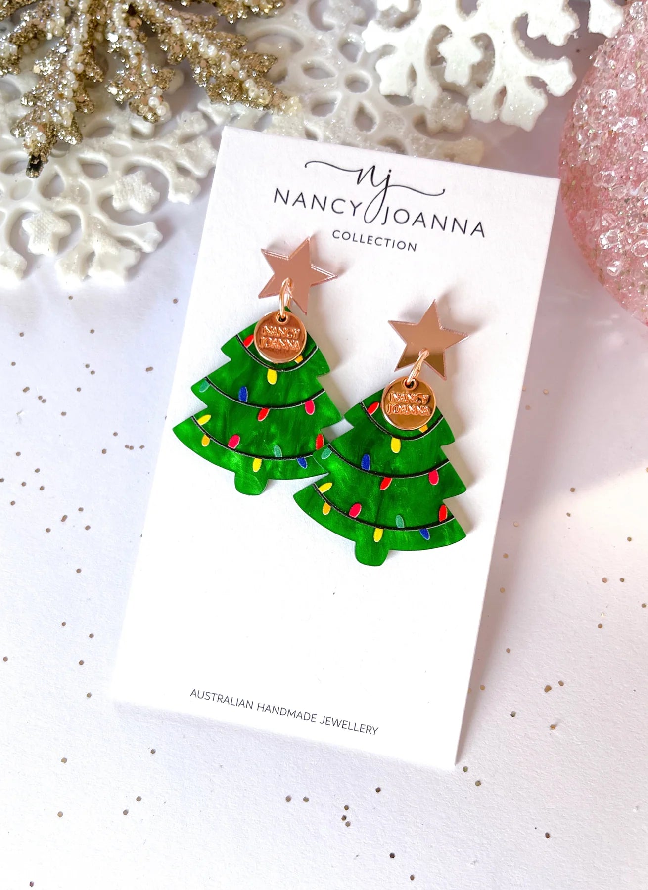 Light Me up Acrylic Green Christmas Trees | Nancy Joanna