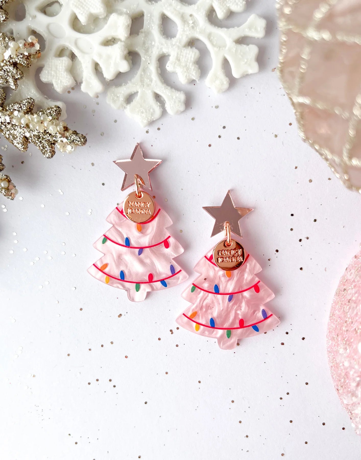 Light Me up Acrylic Pink Christmas Trees | Nancy Joanna