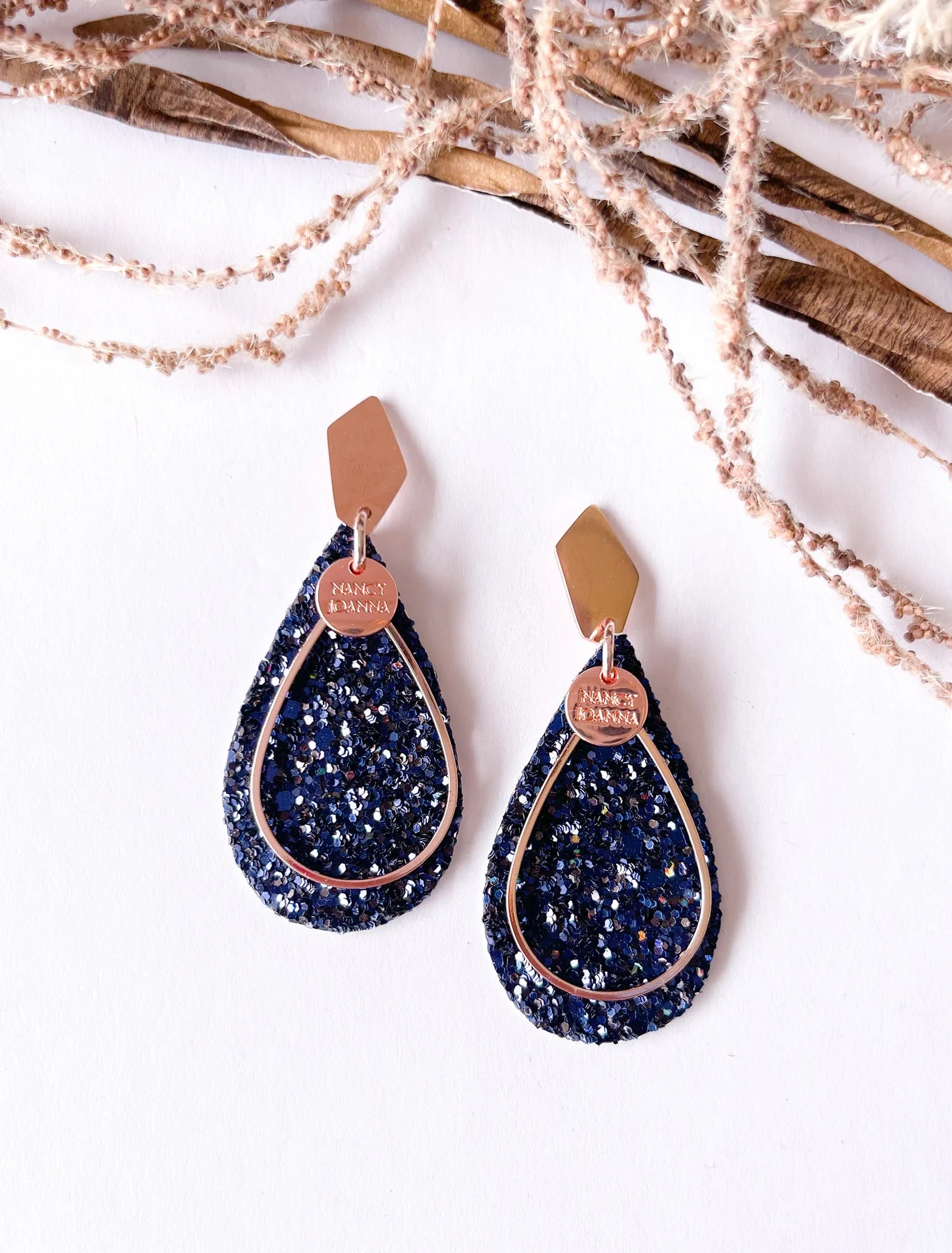 Sapphire Sparkle Teardrops Silver | Nancy Joanna
