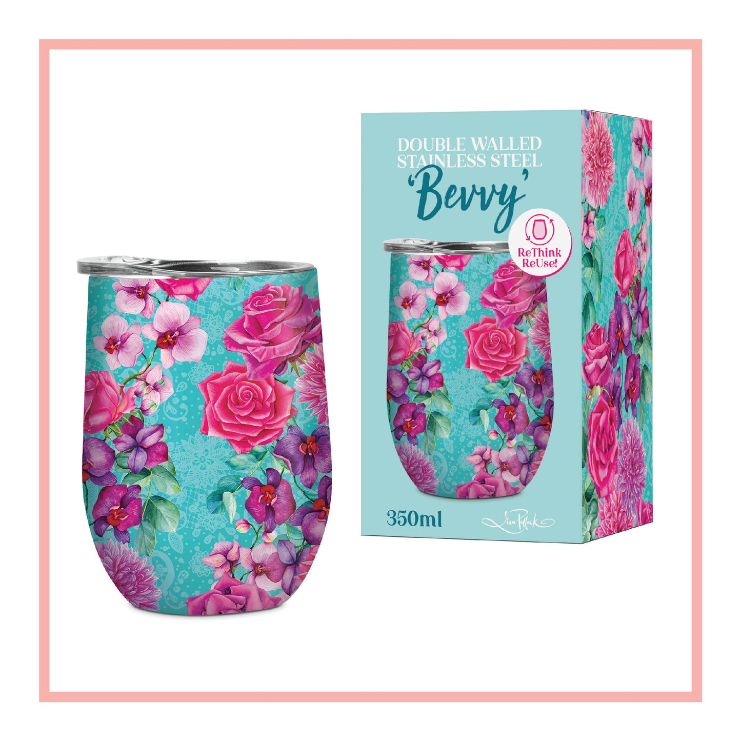 Stainless "Bevvys"/Tumblers | 350ml | Lisa Pollock