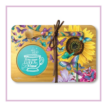 Bamboo Tea Time Trays with Spoon | Lisa Pollock
