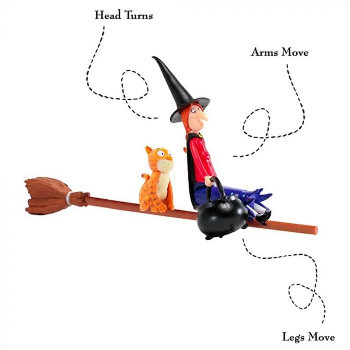 JULIA DONALDSON TITLES - ROOM ON THE BROOM WITCH & CAT TWO FIGURE PACK