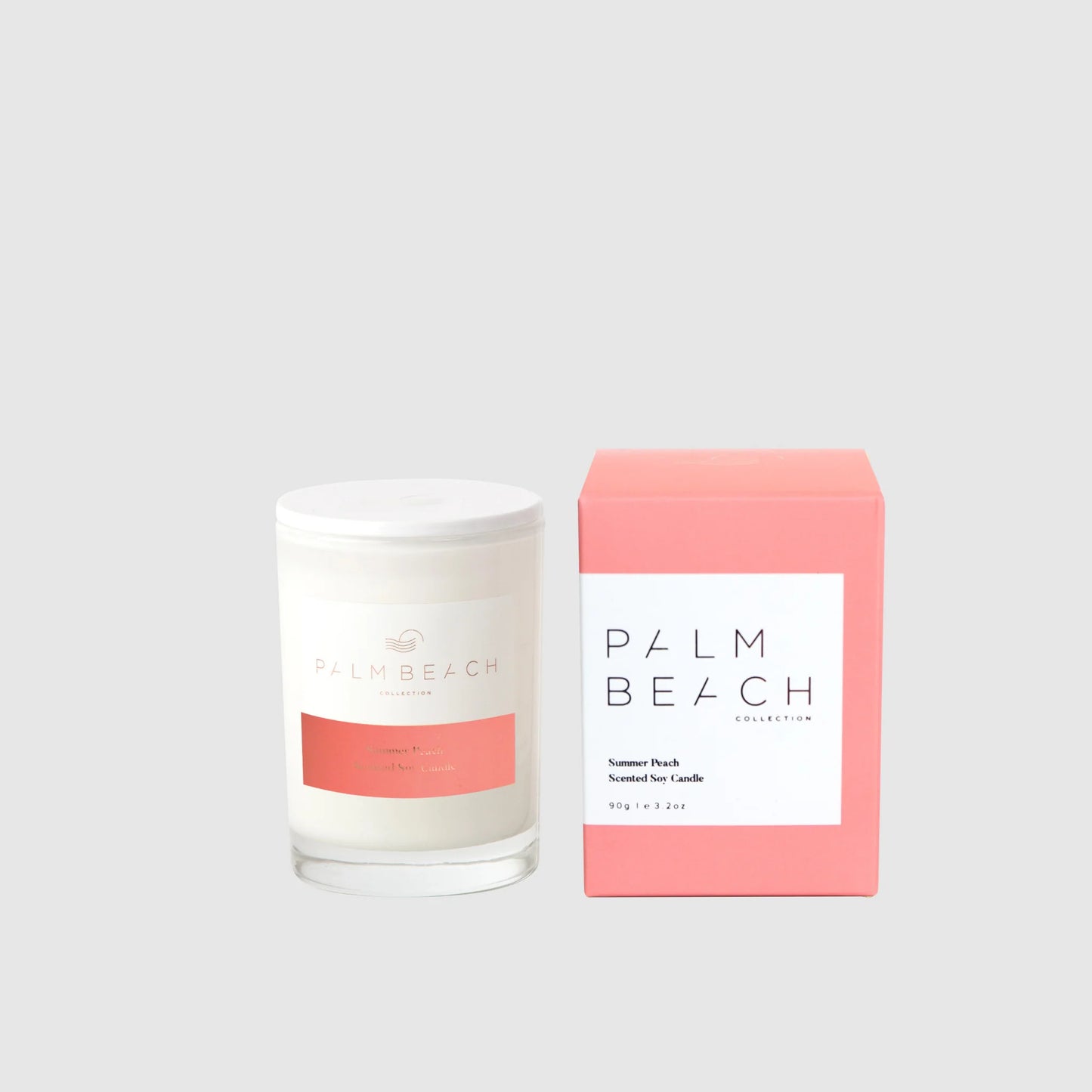 Summer Peach Mini Scented Candle 90g | Palm Beach