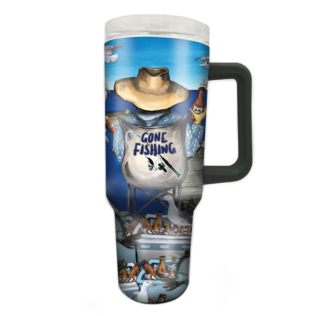 Stainless Steel 'Big Guys' Travel Mug | 1.2L | Lisa Pollock