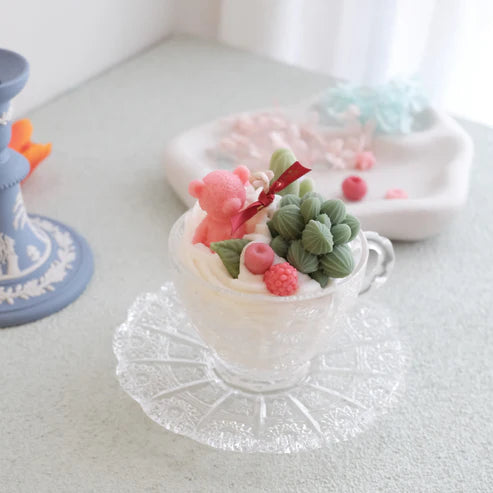 Terrarium Delight Premium Vintage Tea Cup Candle | Miss Blooms