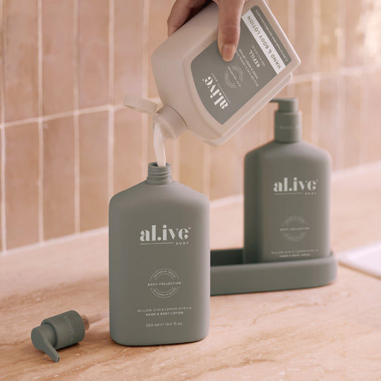 650ml Lotion Refill | Willow Gum & Lemon Myrtle | al.ive