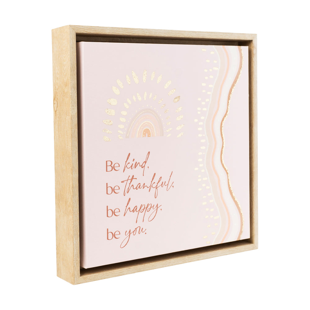 Desert Dunes Be Kind Framed Canvas 34 x 34cm