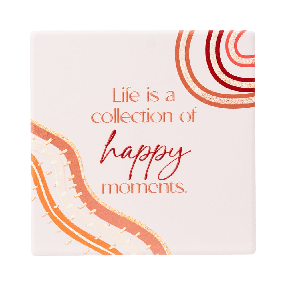 Desert Dunes Happy Ceramic Coaster