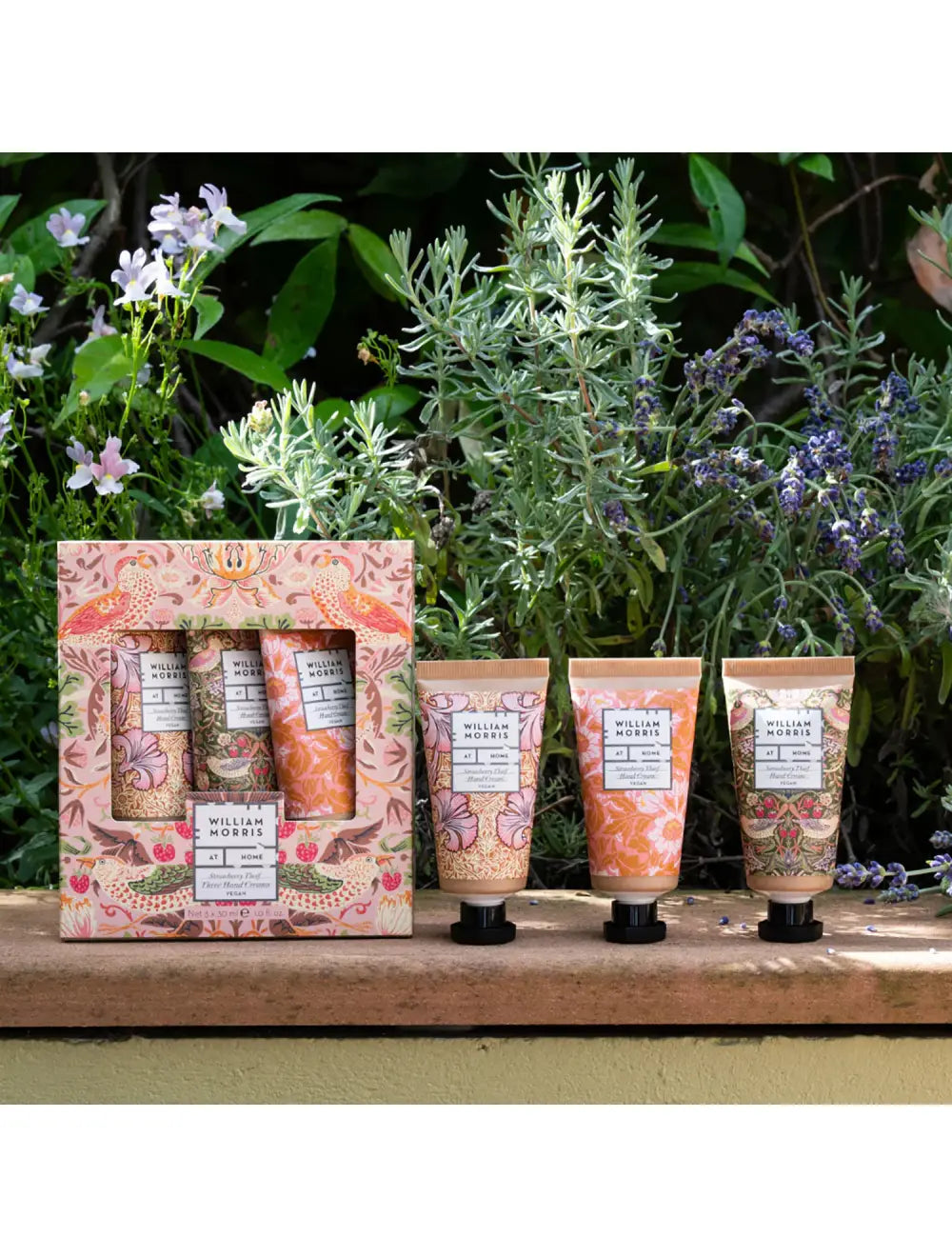 The Voyager Strawberry Thief Hand Cream Trio | William Morris at Home