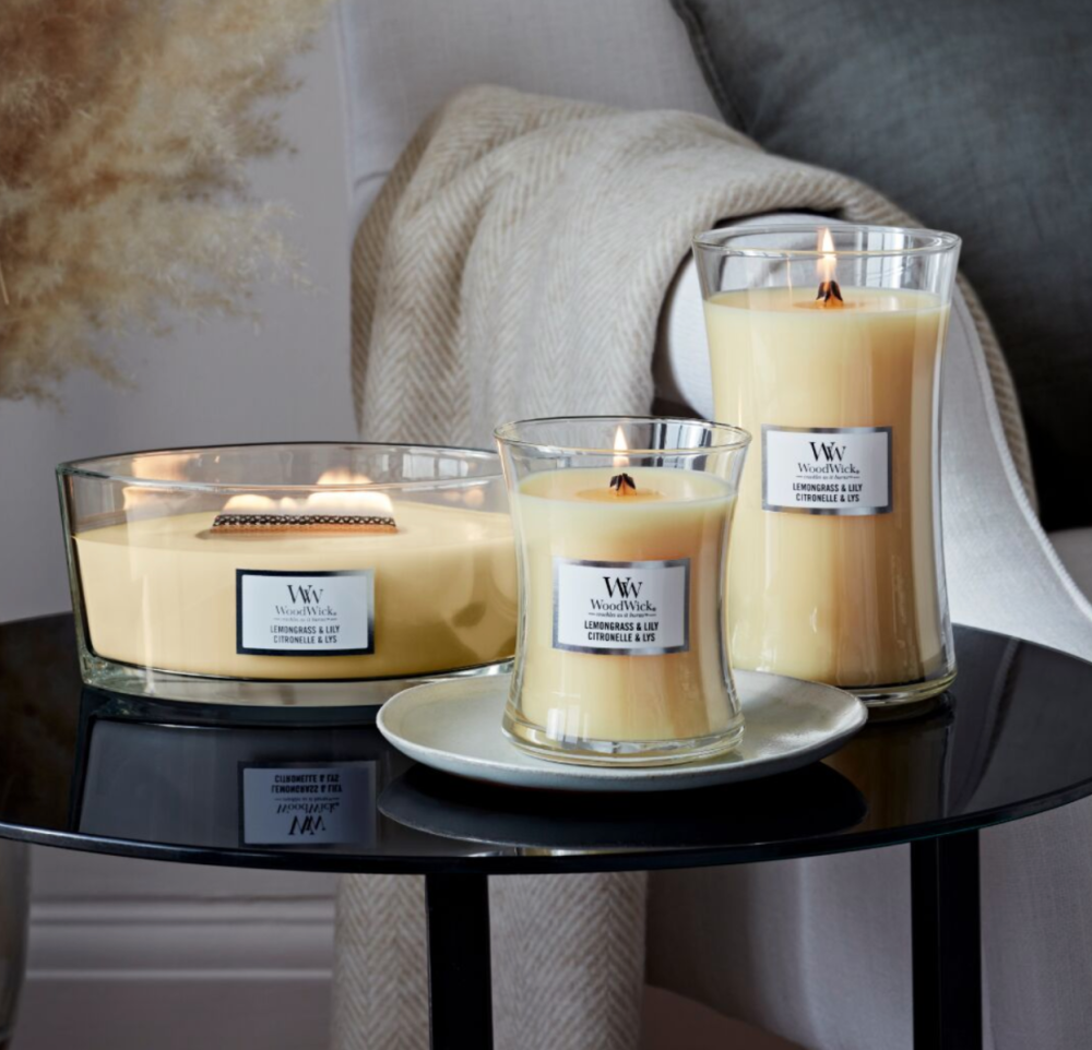 Woodwick Candle | Lemongrass & Lily | Ellipse