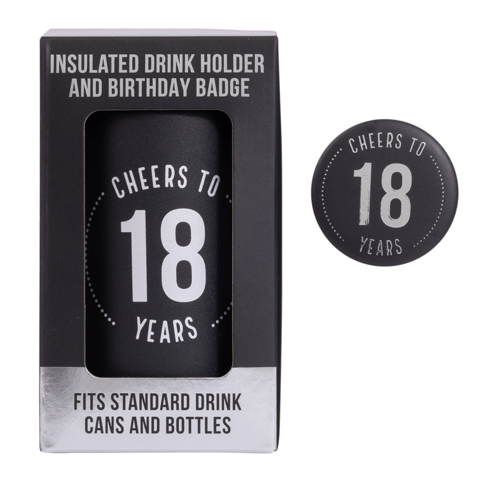 Celebration 18th Birthday Insulated Drink Cooler & Badge Set | Splosh