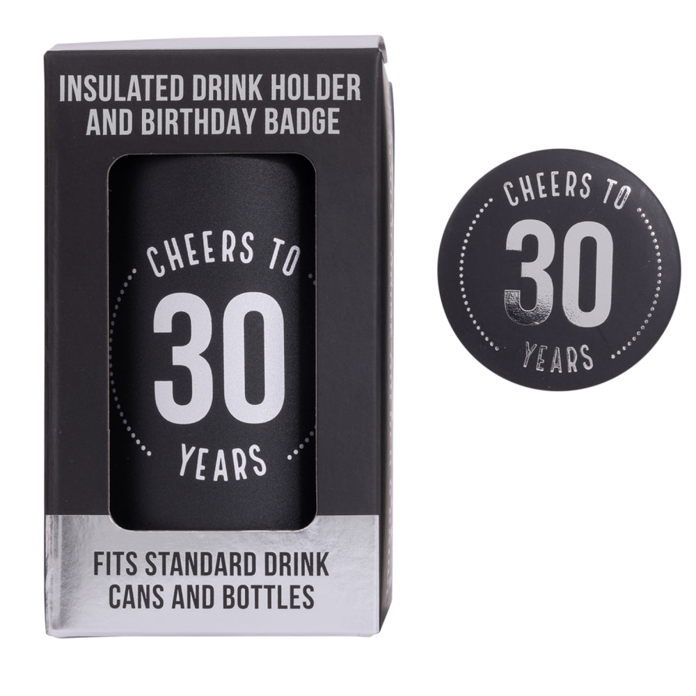 Celebration 30th Birthday Insulated Drink Cooler & Badge Set | Splosh