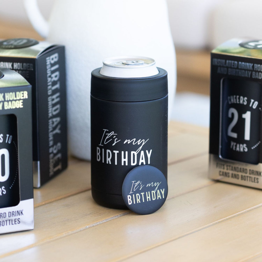 Celebration Birthday Insulated Drink Cooler & Badge Set | Splosh