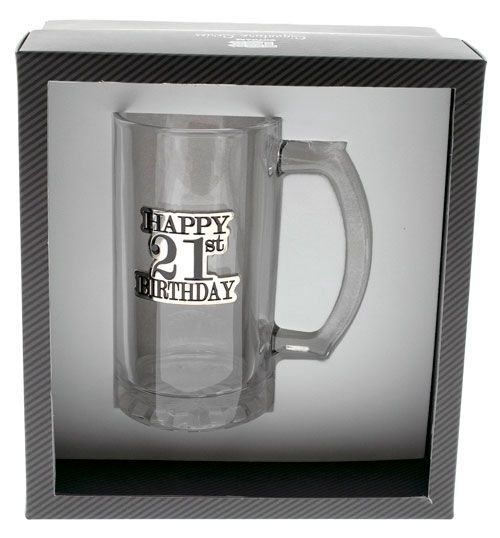 21 Badge Straight Stein