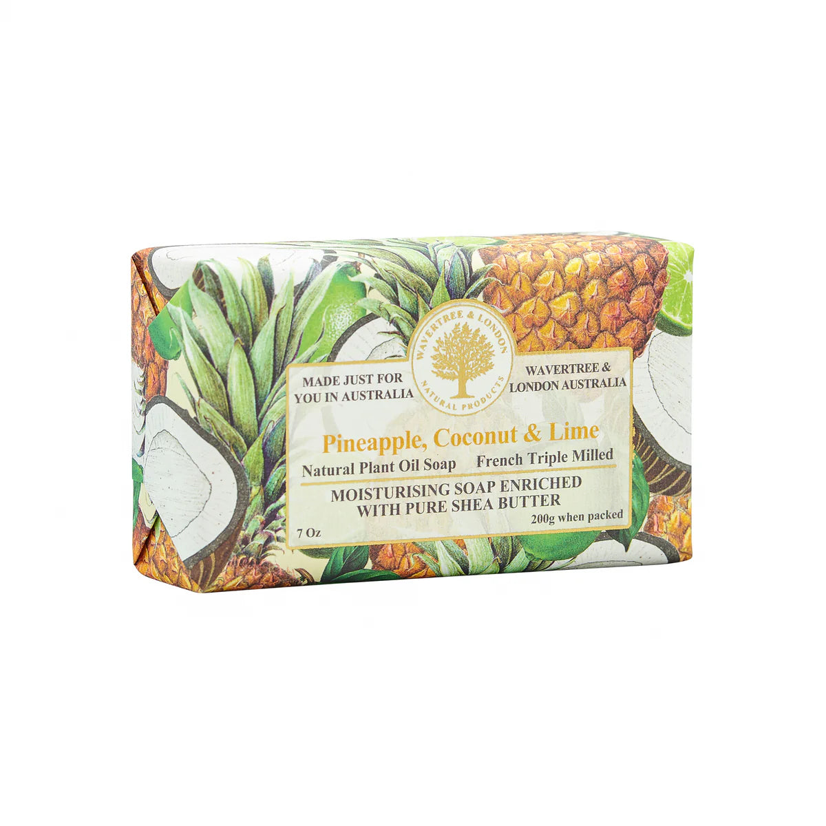 Pineapple, Coconut & Lime Soap Bar 200g | Wavertree & London