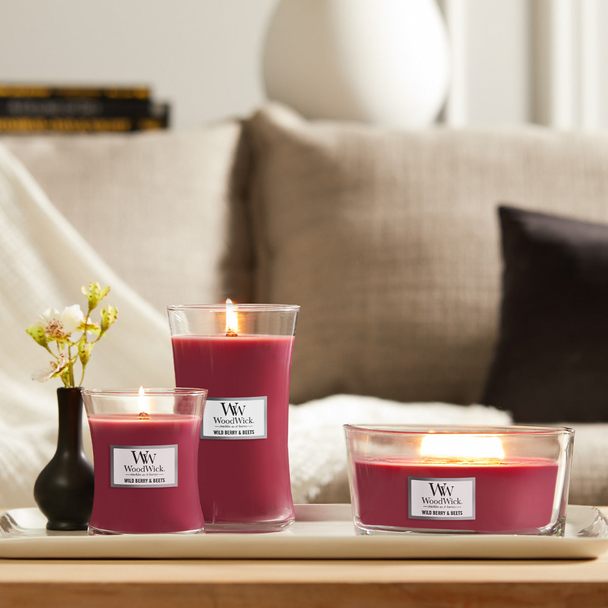 WoodWick Candle | Wild Berry & Beets | Medium